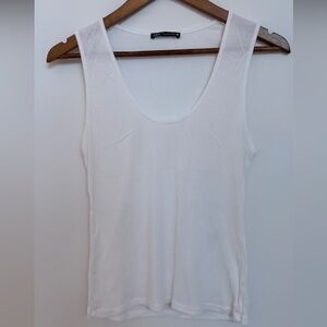 Zara Elegant White Tank Top